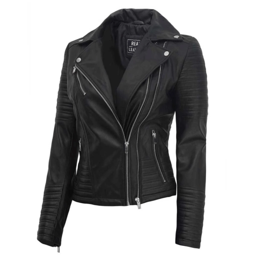bikerjacke-schwarz-leder-frauen-futter-stil-bewaffnet