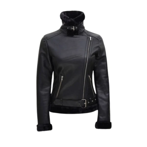 frauen-schwarze-lederjacke-mit-fell-styling