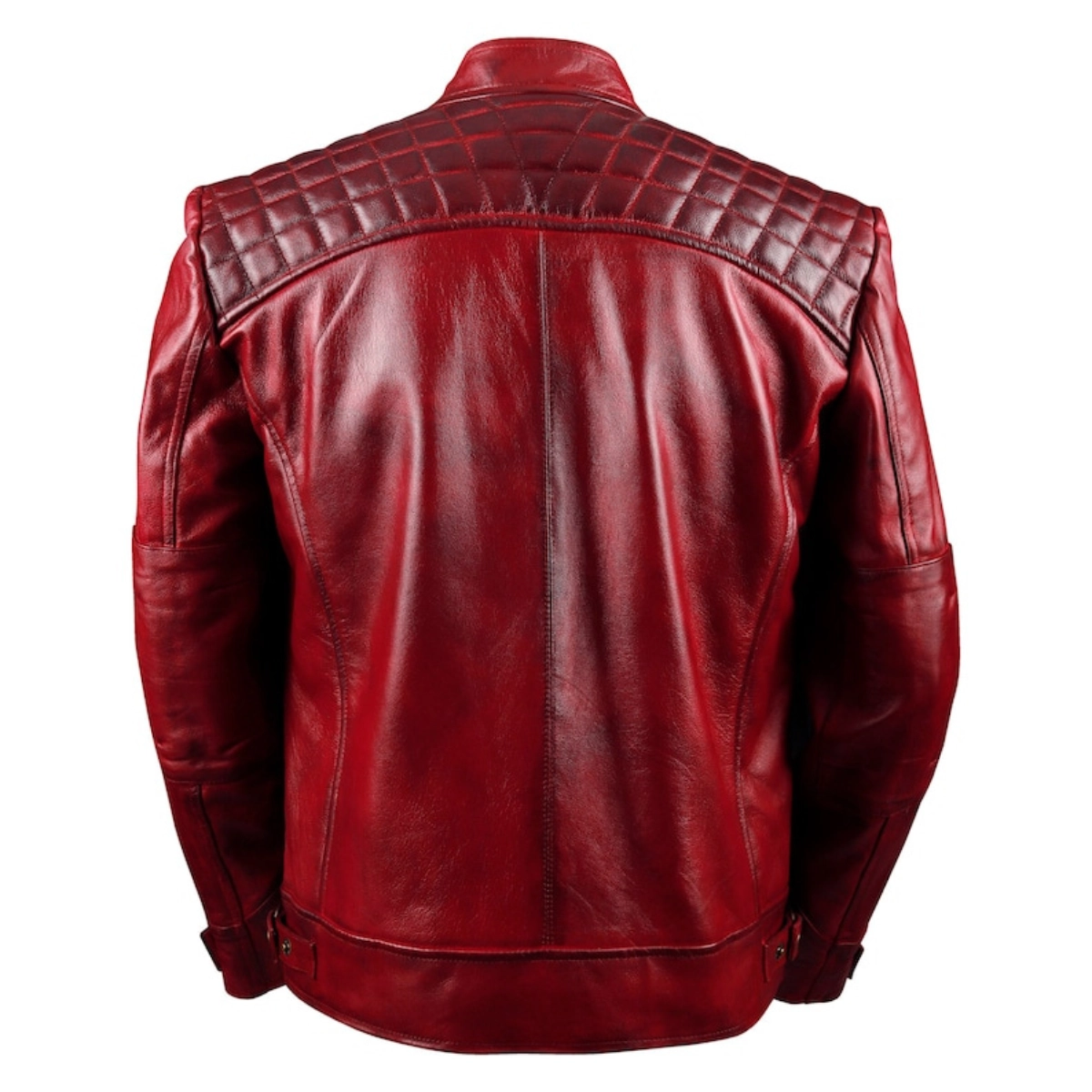 Dunkelrote Herrenjacke aus Lammleder - Image 4