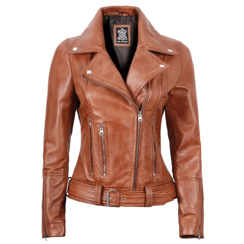 biker-jacke-frauen-hellbraun-mit-asymmetrischem-stil-reisverschluss